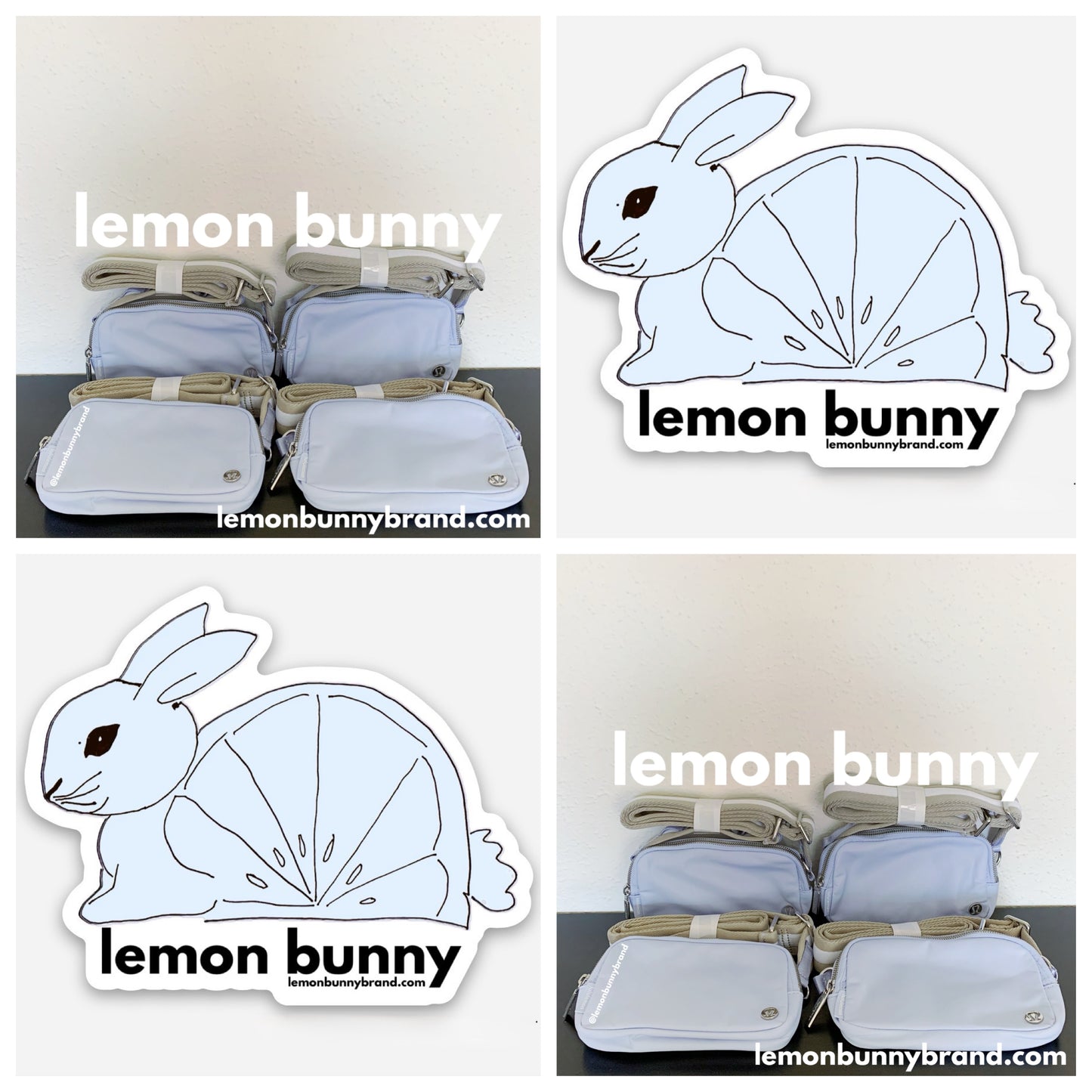 *lemon bunny Curated Bundle: 8 lululemon Everywhere Crossbody Bags in Pastel Blue/Raw Linen