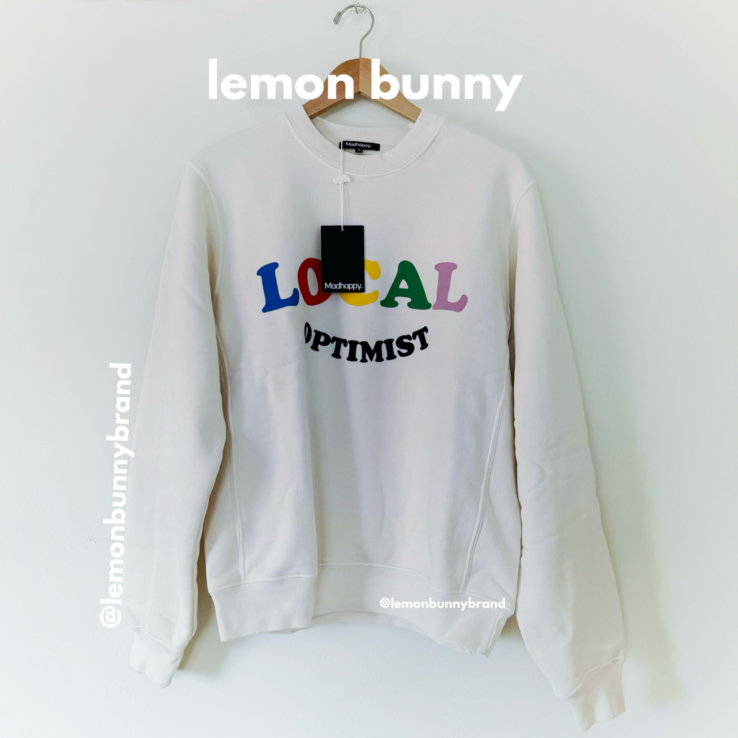 *lemon bunny Curated Bundle: Madhappy Local Optimist Duo Sweatshirt & T-Shirt in Antique, Size S