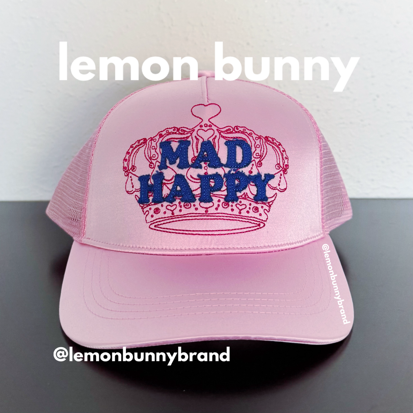 Madhappy x Juicy Couture Satin Trucker Hat in Light Pink, One Size