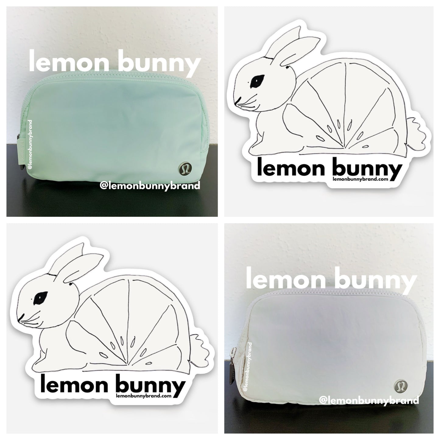 *lemon bunny Curated Bundle: 2 lululemon Everywhere Belt Bags in Mint Moment & White Opal