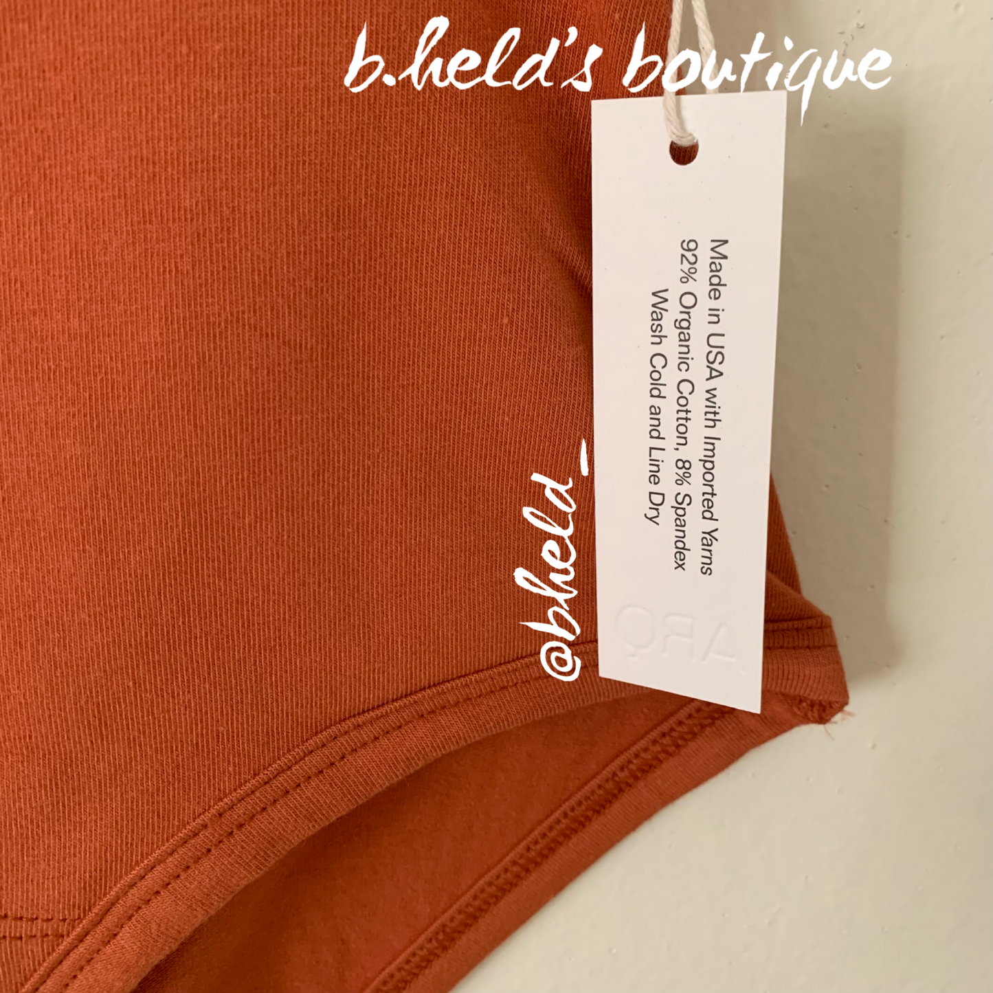 ARQ High Rise Undies in Rust, Size XXS