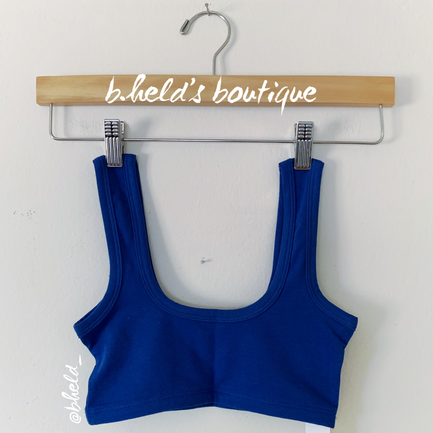 ARQ Wide Strap Bra in Cobalt, Size XS