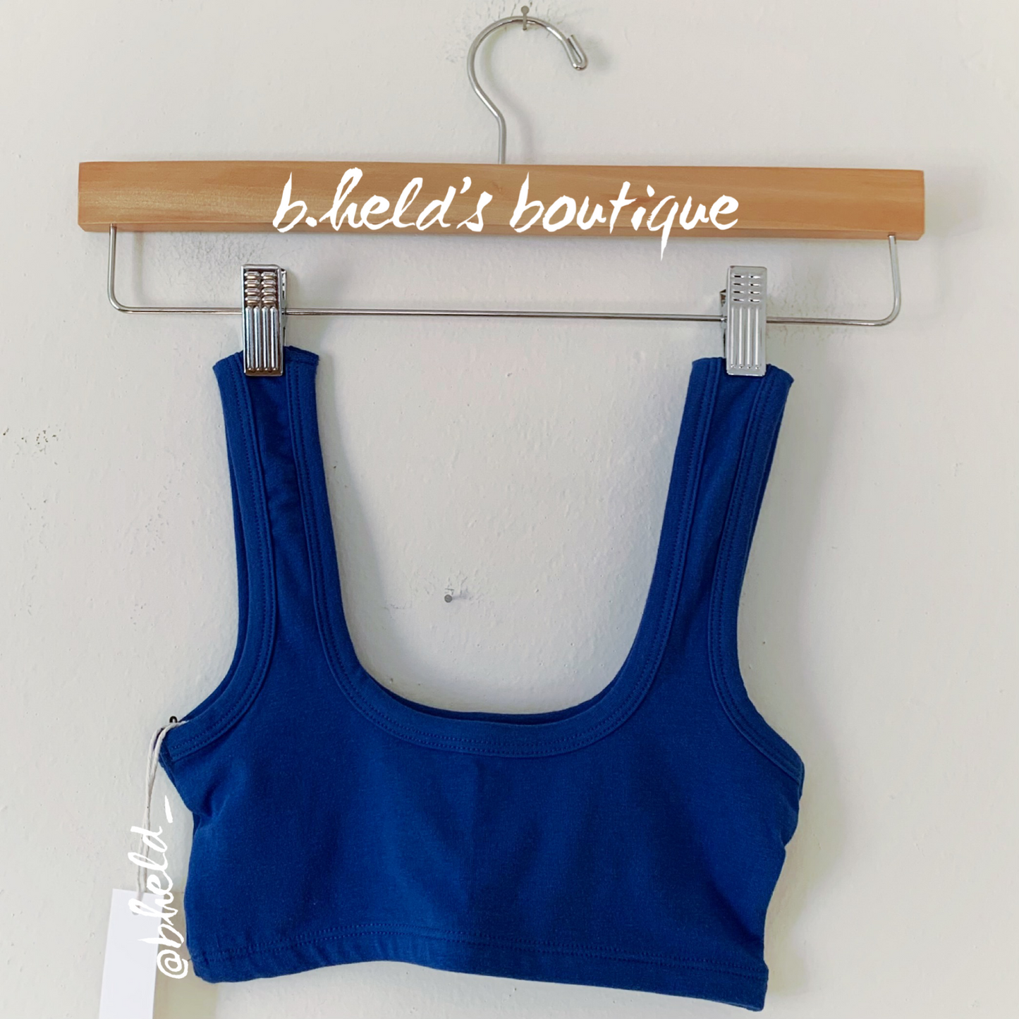 ARQ Wide Strap Bra in Cobalt, Size XS