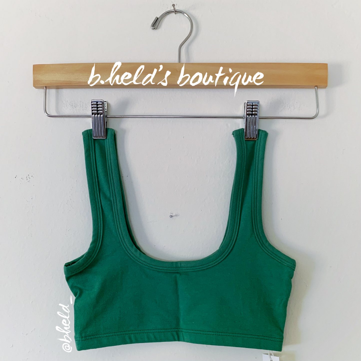 ARQ Wide Strap Bra in Verdant, Size XS