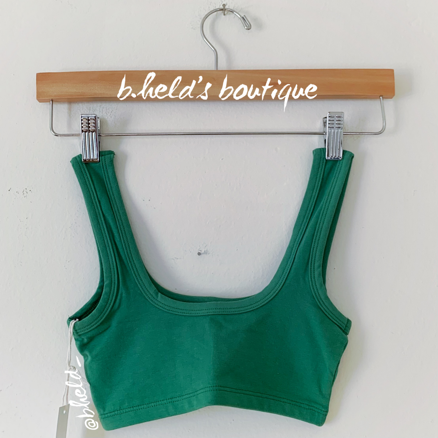 ARQ Wide Strap Bra in Verdant, Size XS