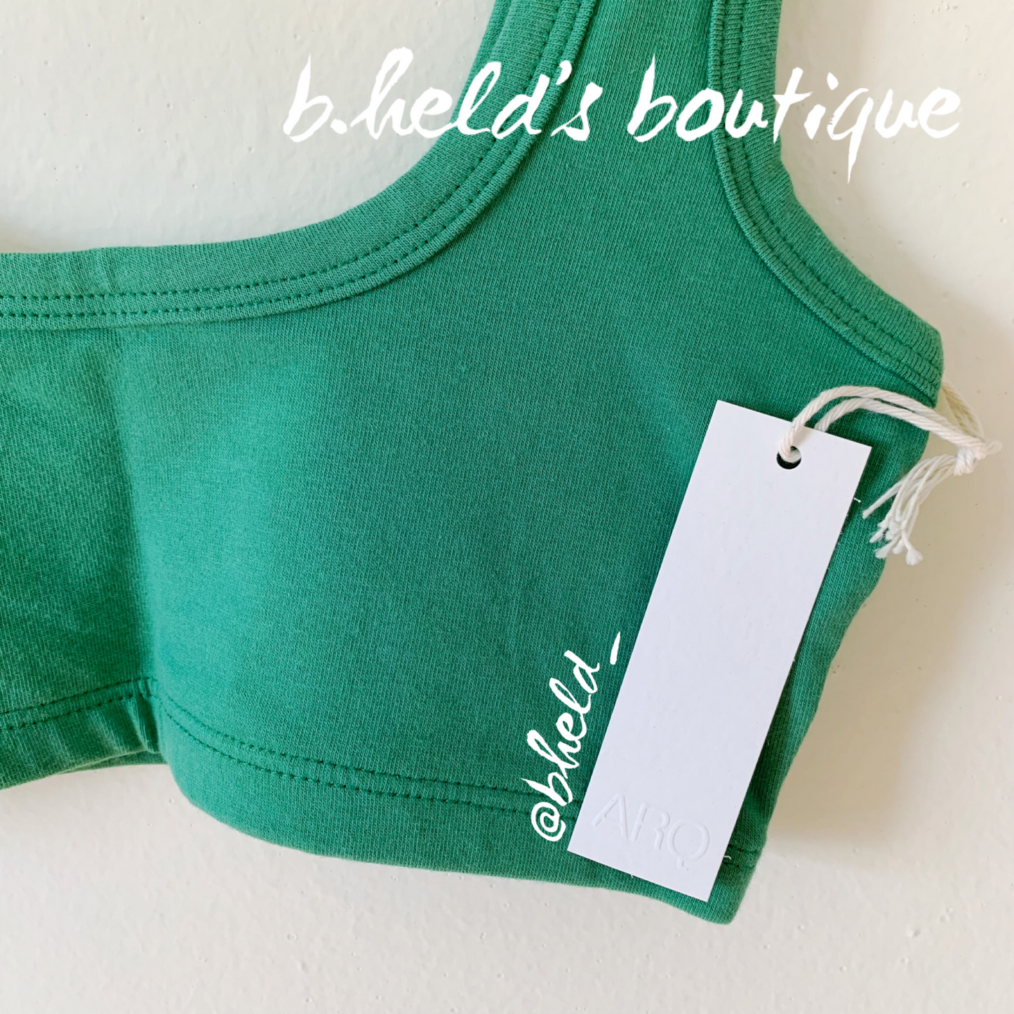 ARQ Wide Strap Bra in Verdant, Size XS