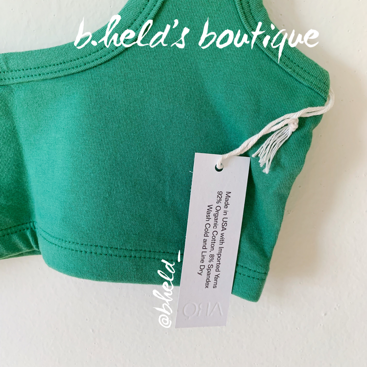 ARQ Wide Strap Bra in Verdant, Size XS