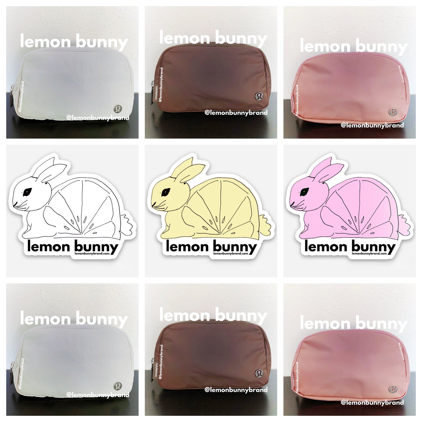 *lemon bunny Curated Bundle: 6 lululemon Everywhere Belt Bags in Neapolitan Ice Cream Social