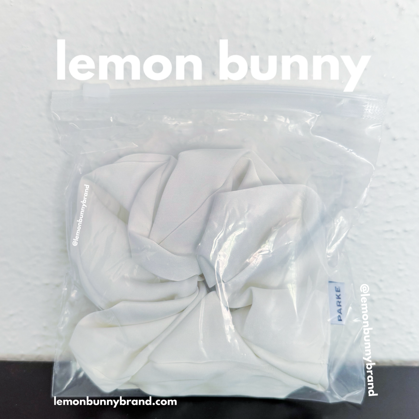 PARKE Satin Scrunchie in Cream, One Size