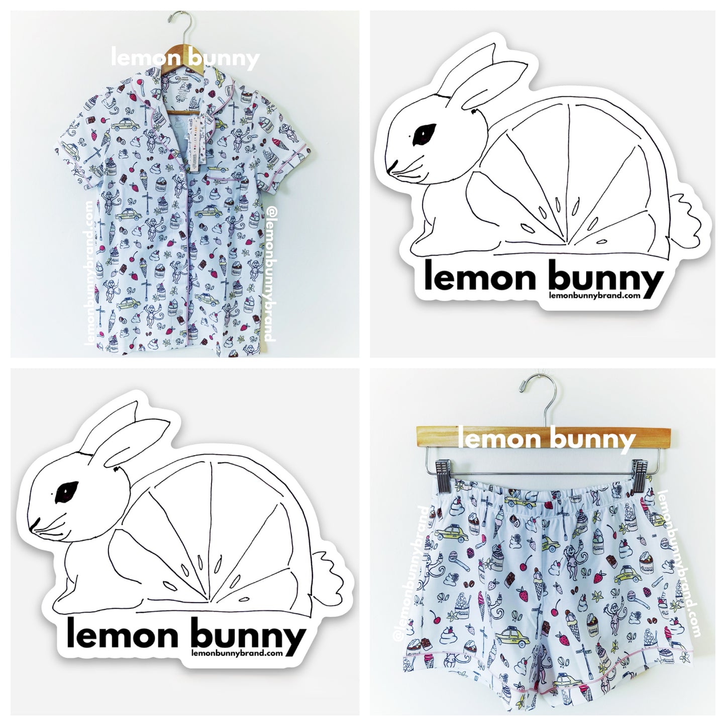 Roller Rabbit x Caffè Panna Dulce De Monkey Polo Pajamas in Pistachio, Size XS