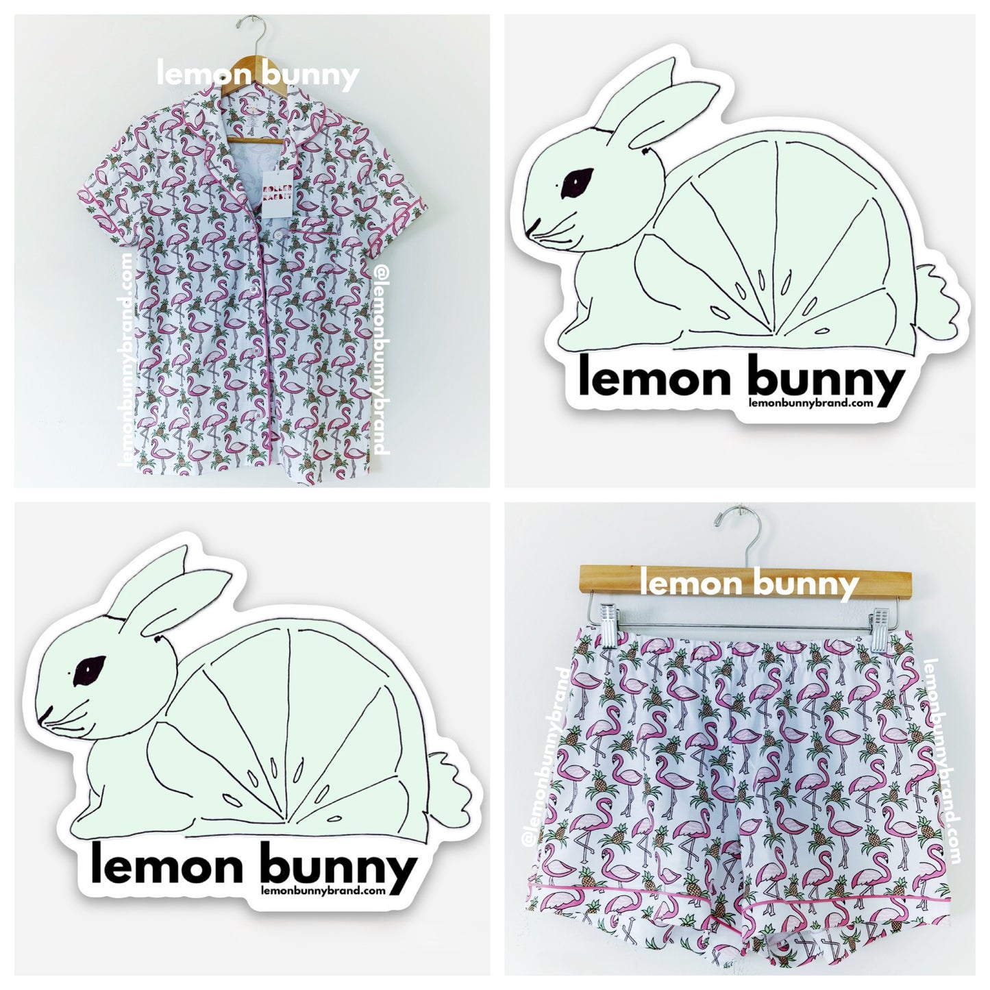 Roller Rabbit Freddy Flamingo Polo Pajamas in Pink, Size S
