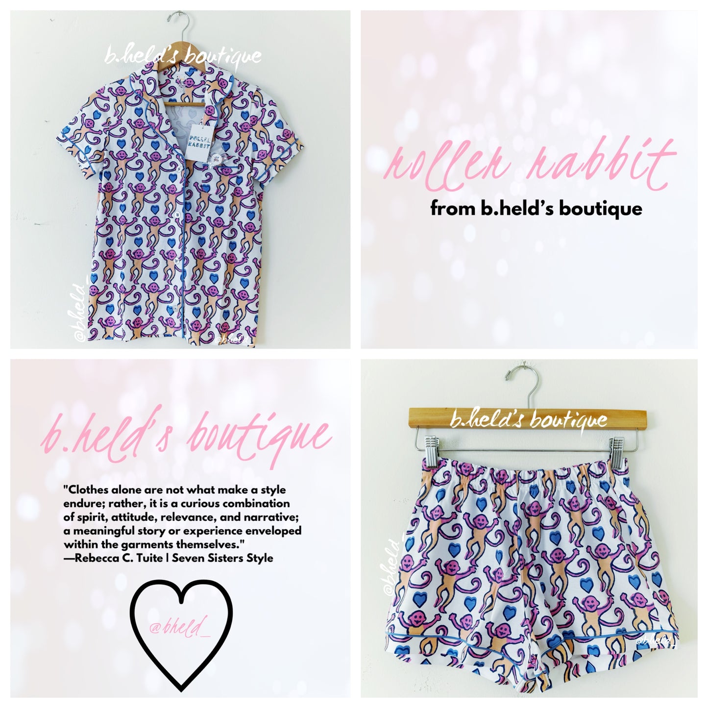Roller Rabbit Monkey Love Polo Pajamas in White, Size XS