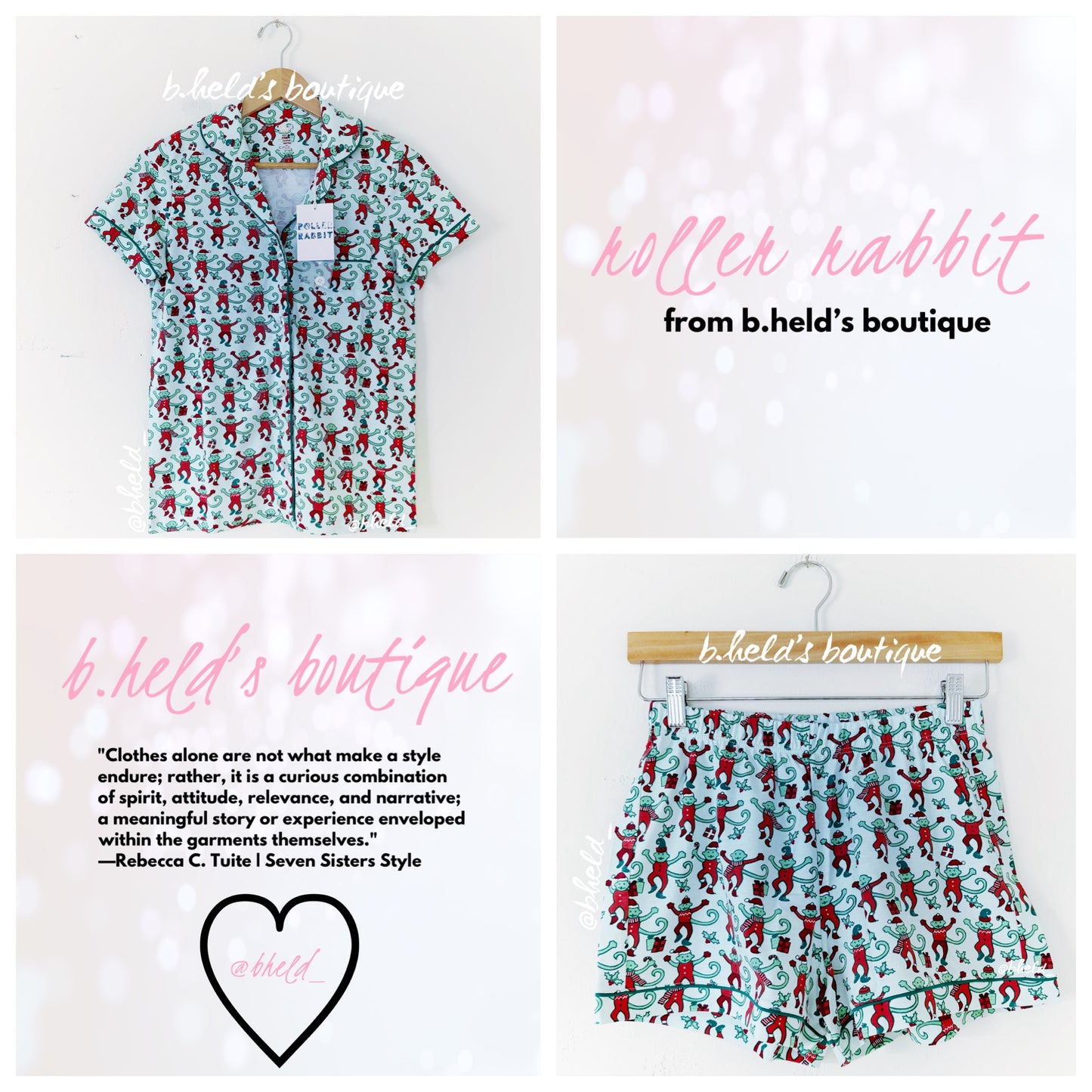 Roller Rabbit Monkey Mas Polo Pajamas in Mint, Size XS