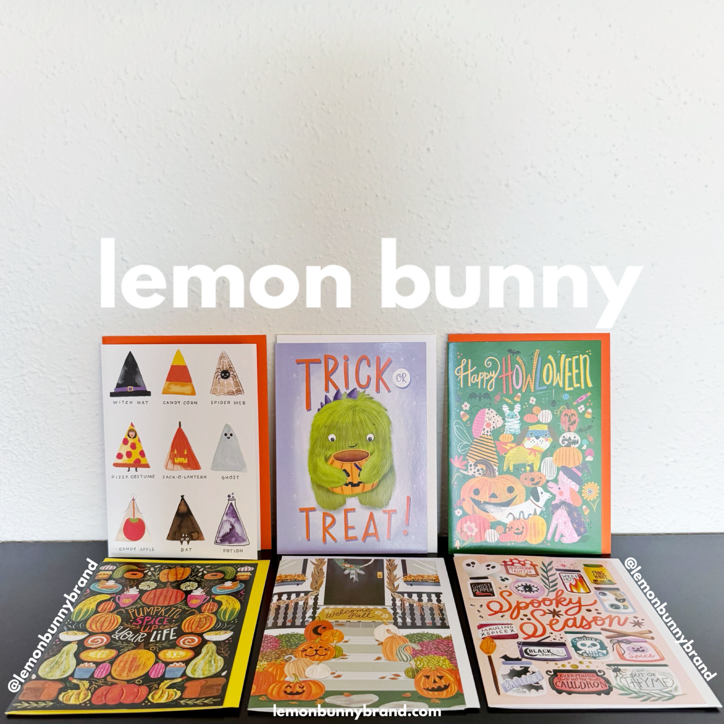 Trader Joe’s Set of 6 Halloween / Fall Greeting Cards with Envelopes