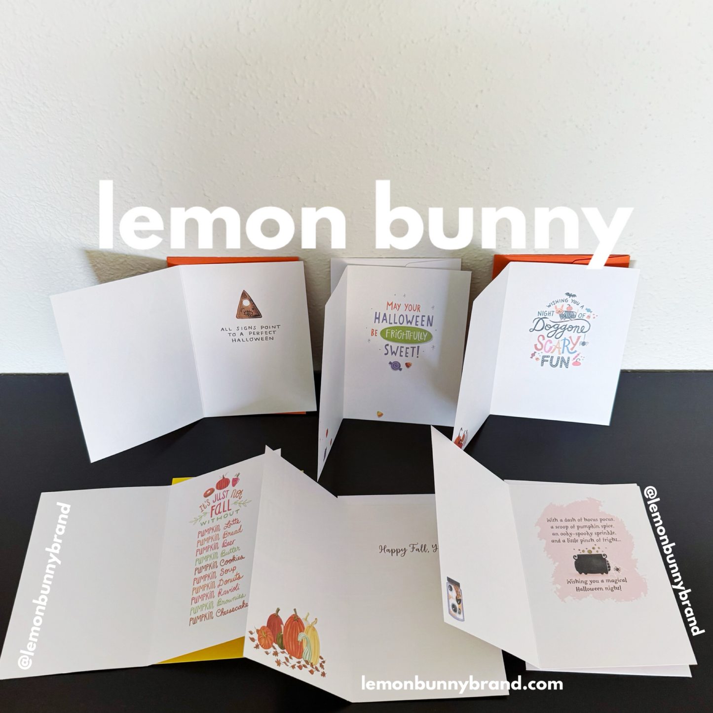 Trader Joe’s Set of 6 Halloween / Fall Greeting Cards with Envelopes