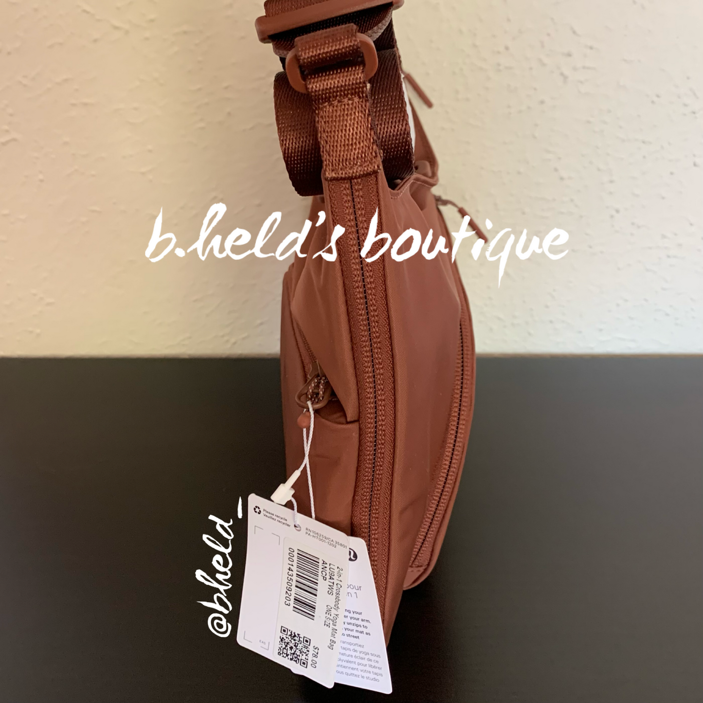 lululemon 2-In-1 Crossbody Yoga Mat Bag in Ancient Copper, One Size