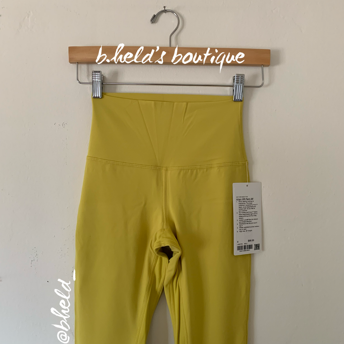 lululemon Align High-Rise Pant 28" in Soleil, Size 4 (Double-Lined)