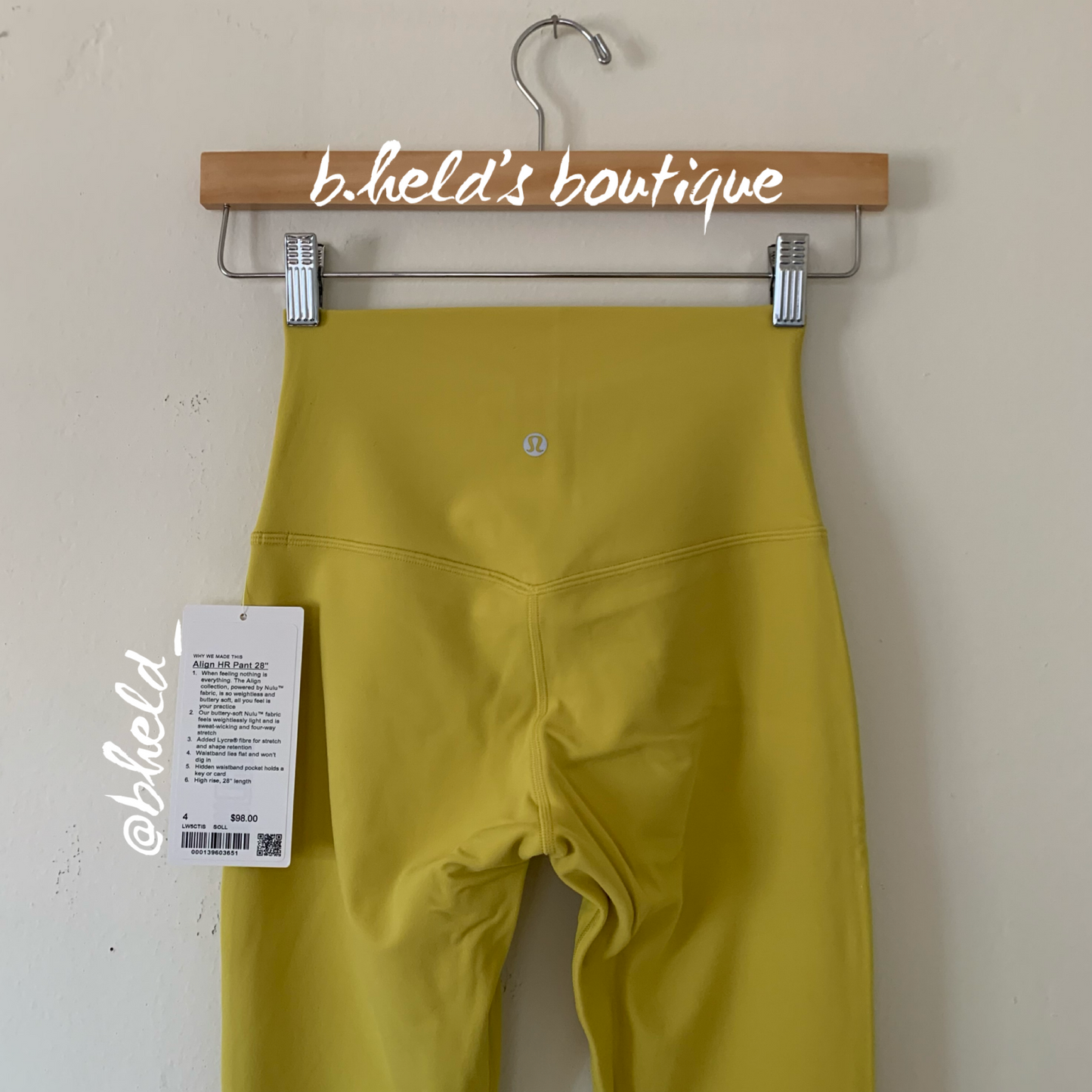 lululemon Align High-Rise Pant 28" in Soleil, Size 4 (Double-Lined)