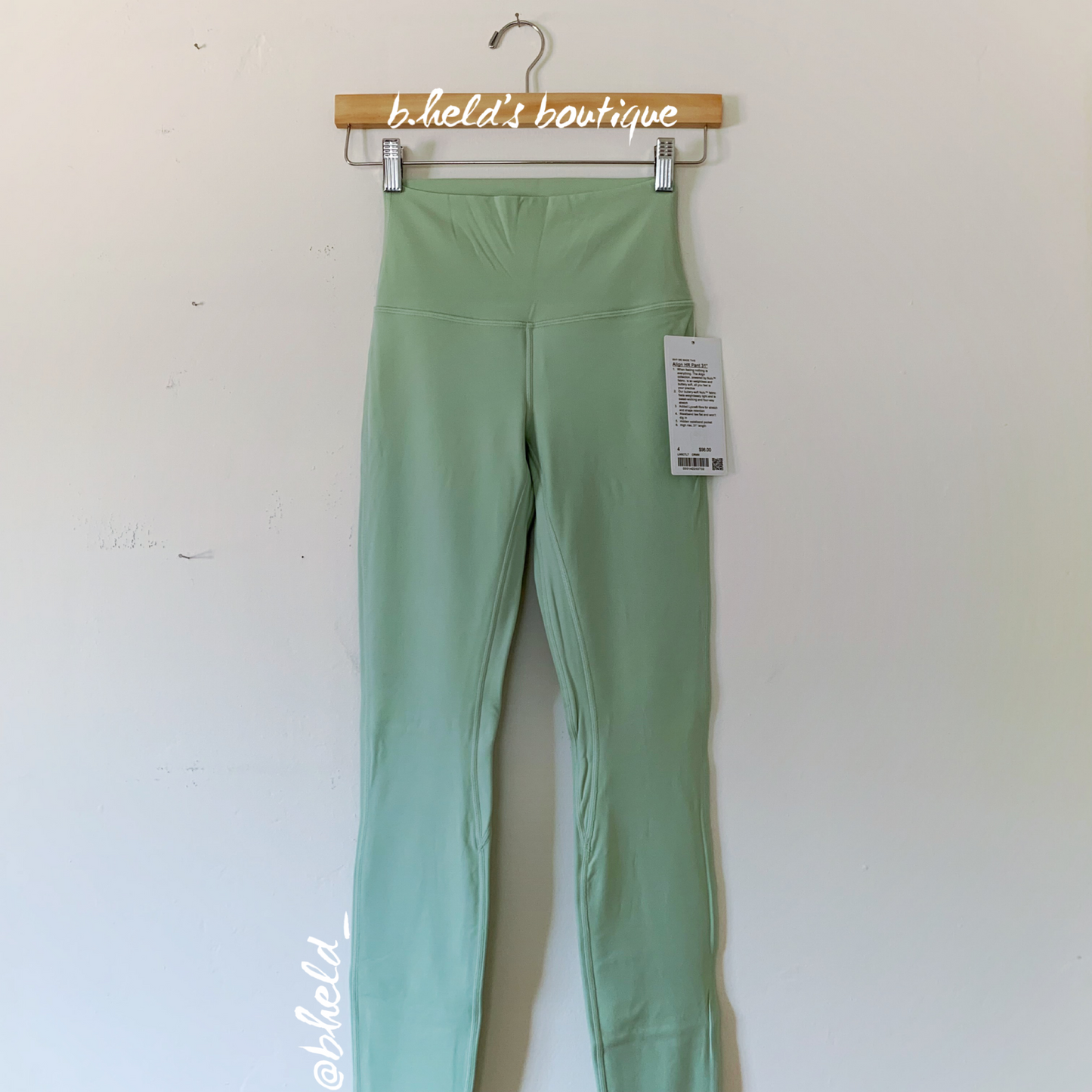 lululemon Align High-Rise Pant 31" in Creamy Mint, Size 4 (Double-Lined)