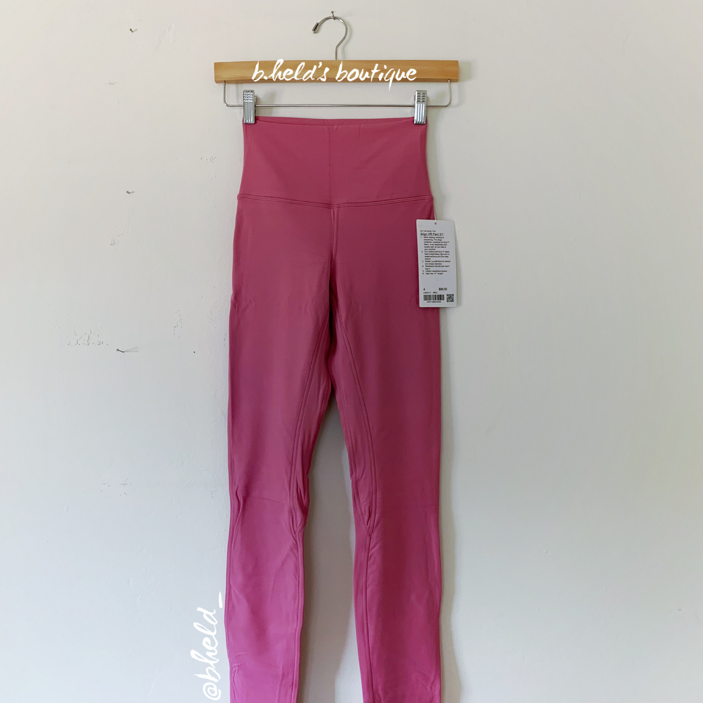 lululemon Align High-Rise Pant 31" in Pink Blossom, Size 4 (Double-Lined)