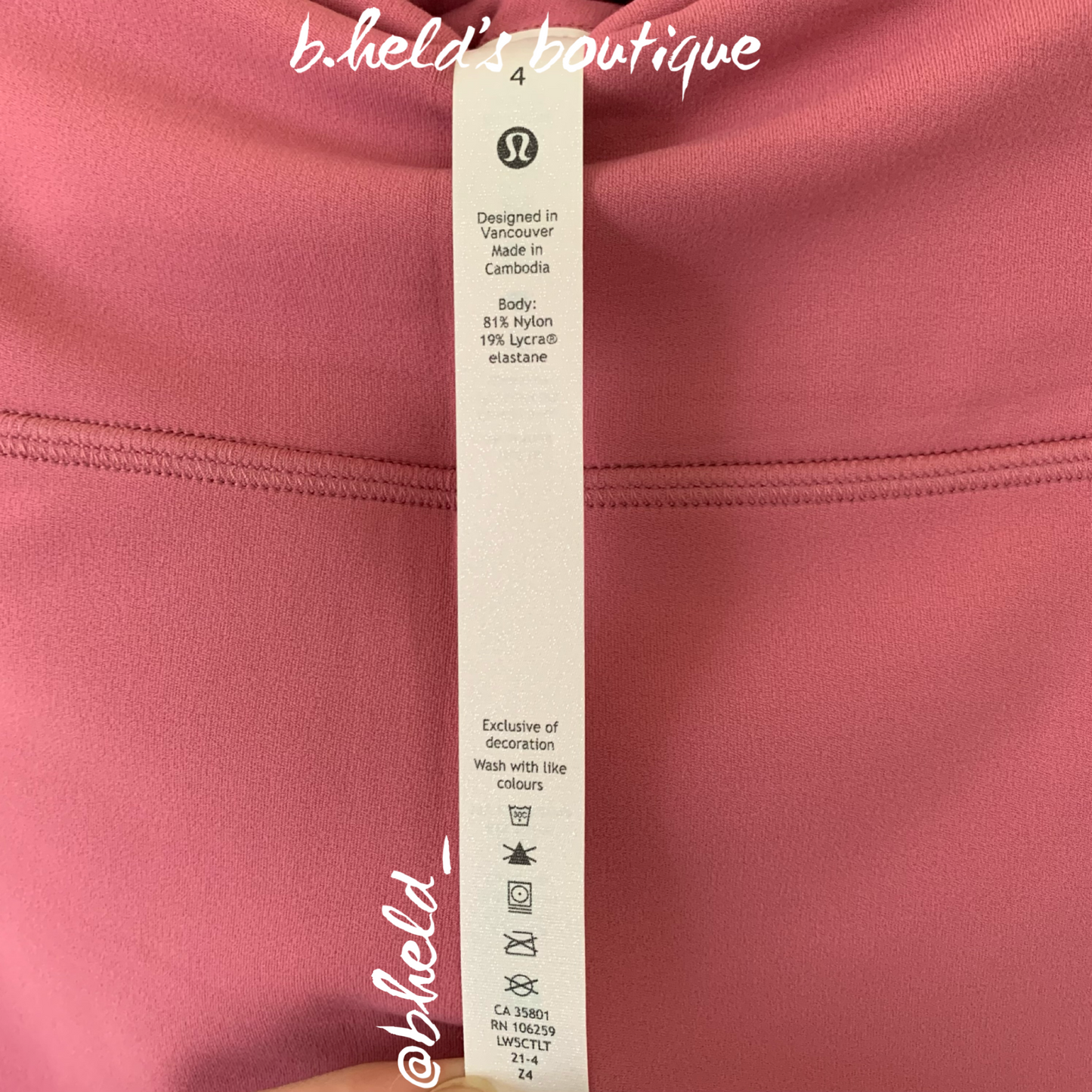 lululemon Align High-Rise Pant 31" in Pink Blossom, Size 4 (Double-Lined)