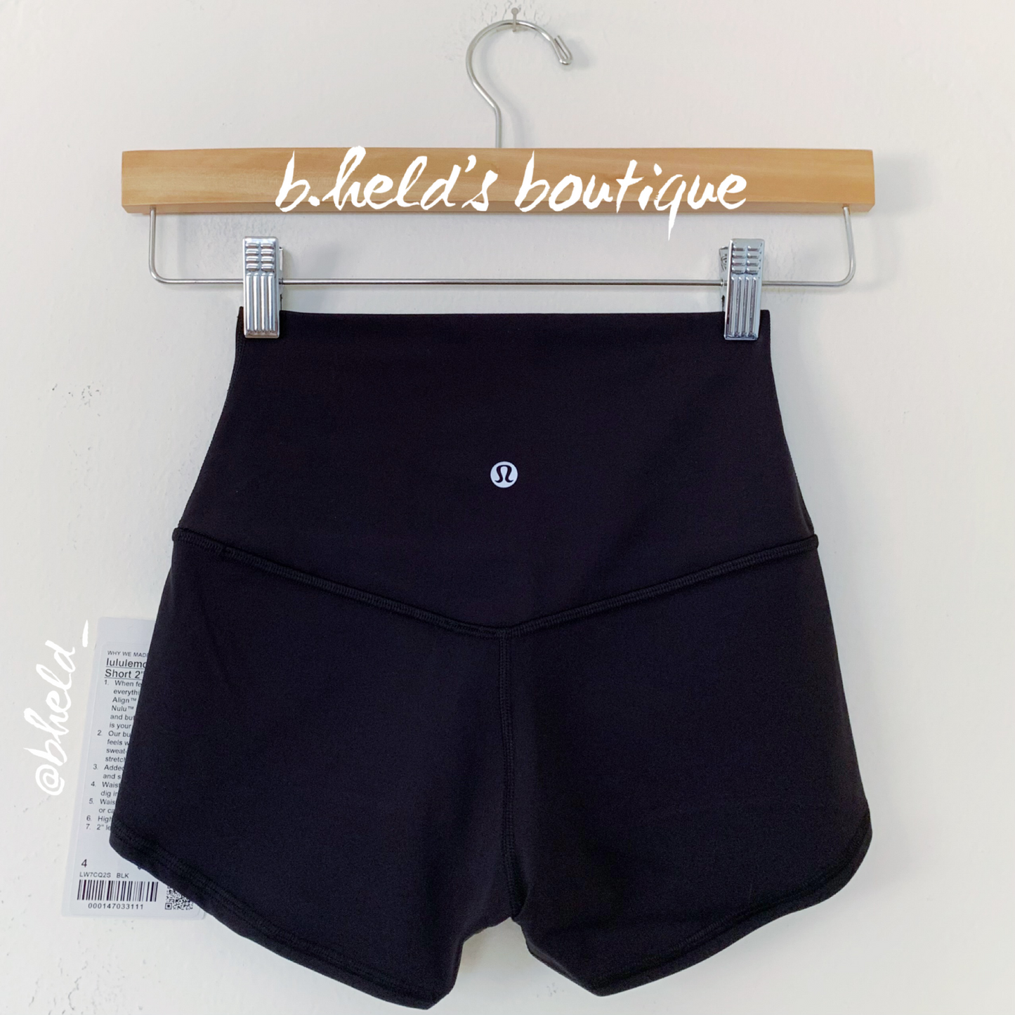 lululemon Align High-Rise Short 2" in Black, Size 4 (Single-Lined)