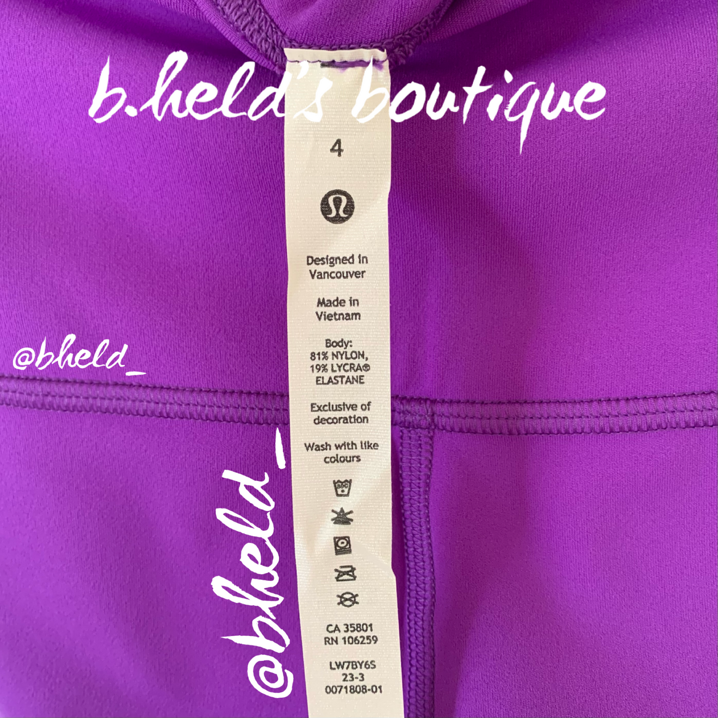 lululemon Align High-Rise Short 4" in Atomic Purple, Size 4 (Single-Lined)