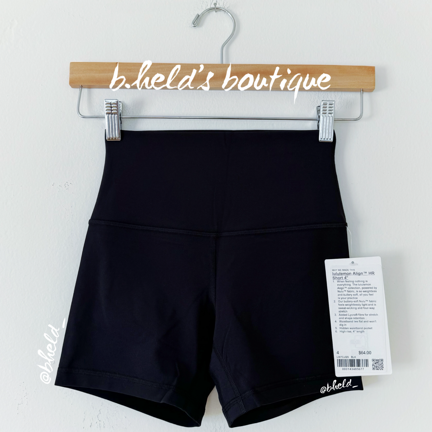 lululemon Align High-Rise Short 4" in Black, Size 4 (Single-Lined)