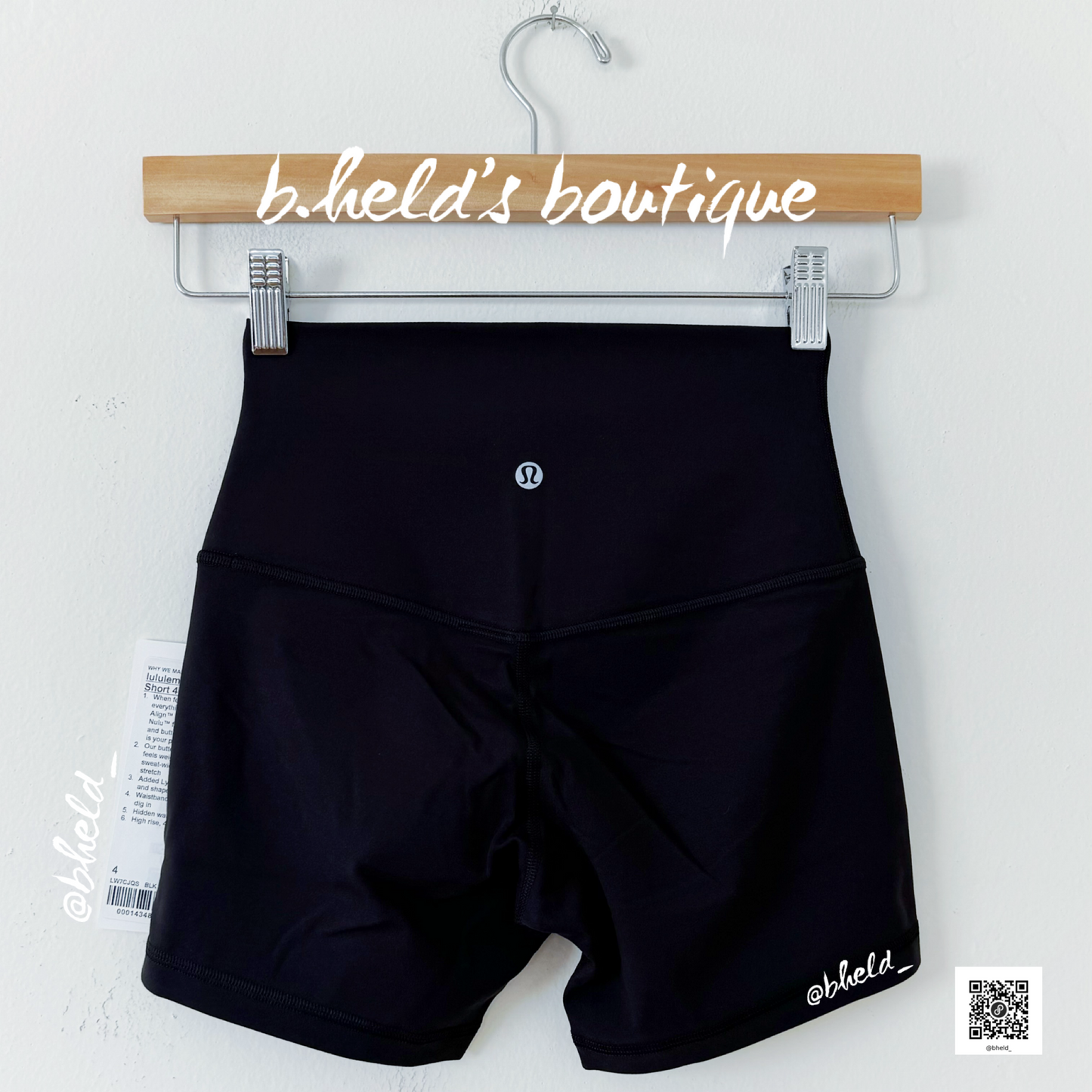 lululemon Align High-Rise Short 4" in Black, Size 4 (Single-Lined)