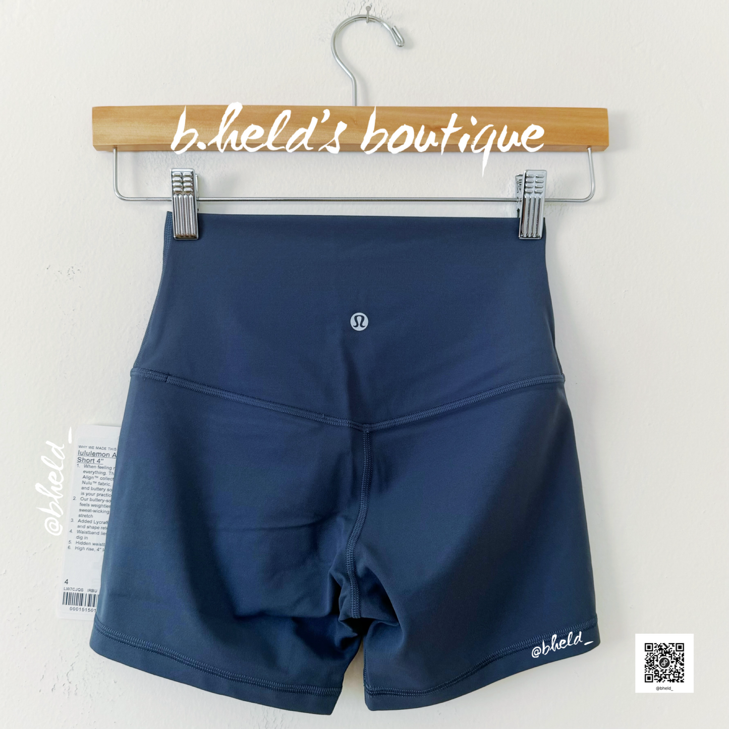 lululemon Align High-Rise Short 4" in Iron Blue, Size 4 (Single-Lined)