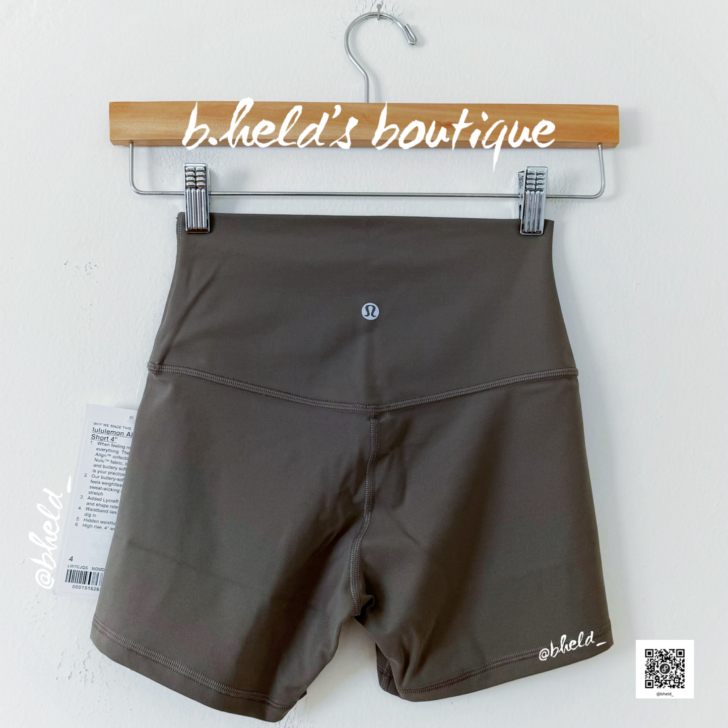 lululemon Align High-Rise Short 4" in Nomad, Size 4 (Single-Lined)