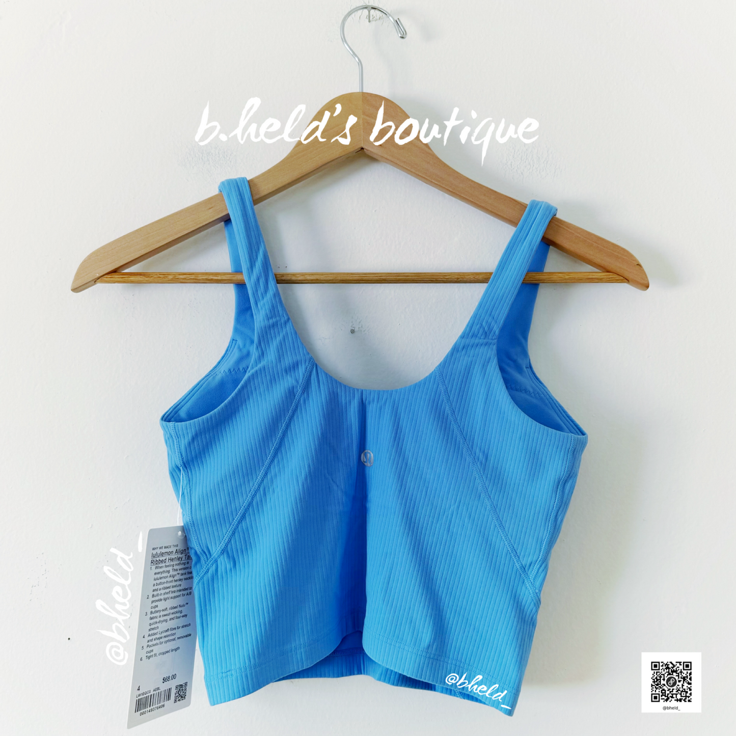 lululemon Align Ribbed Henley Tank Top in Aero Blue, Size 4