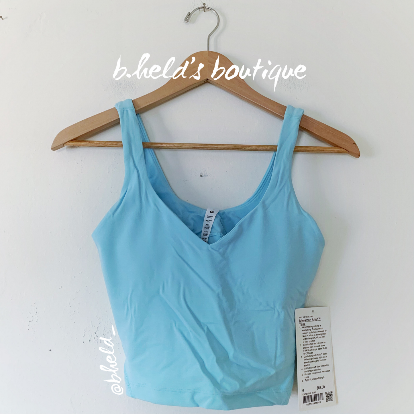 lululemon Align Tank Top in Icing Blue, Size 6