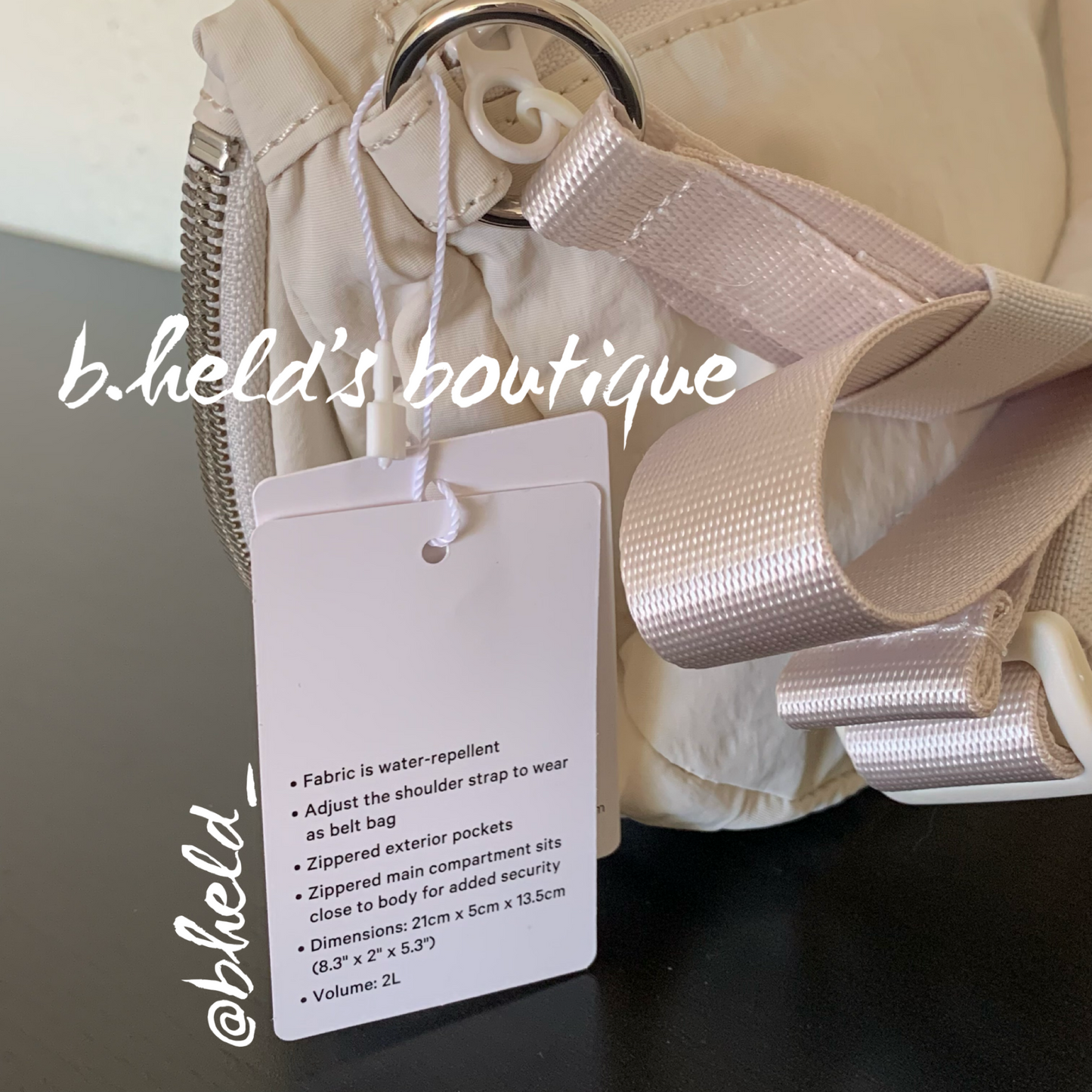 lululemon All Night Festival Bag *Zip Top *Micro in White Opal, One Size