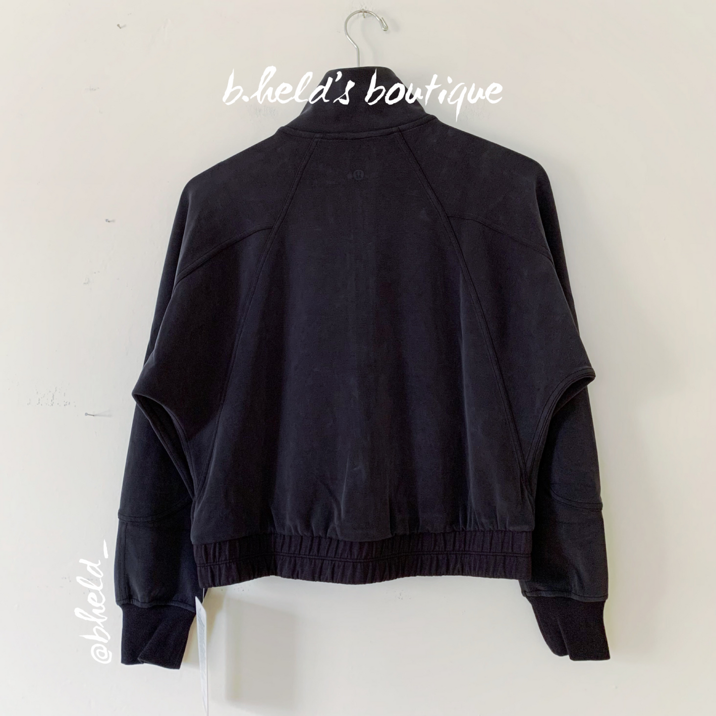 lululemon Brushed Softstreme Funnel-Neck Zip Up in Black, Size 4