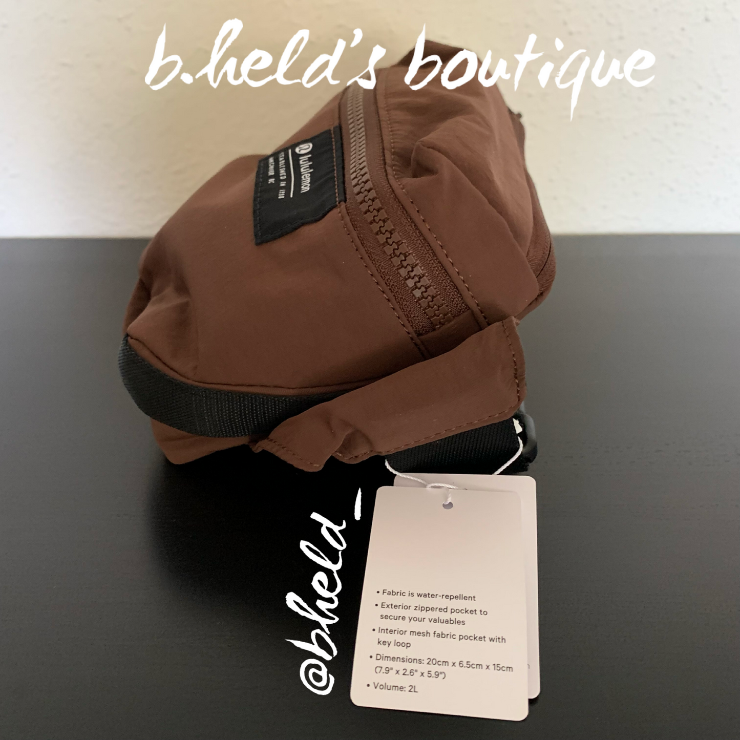 lululemon Clean Lines Belt Bag in Java, One Size