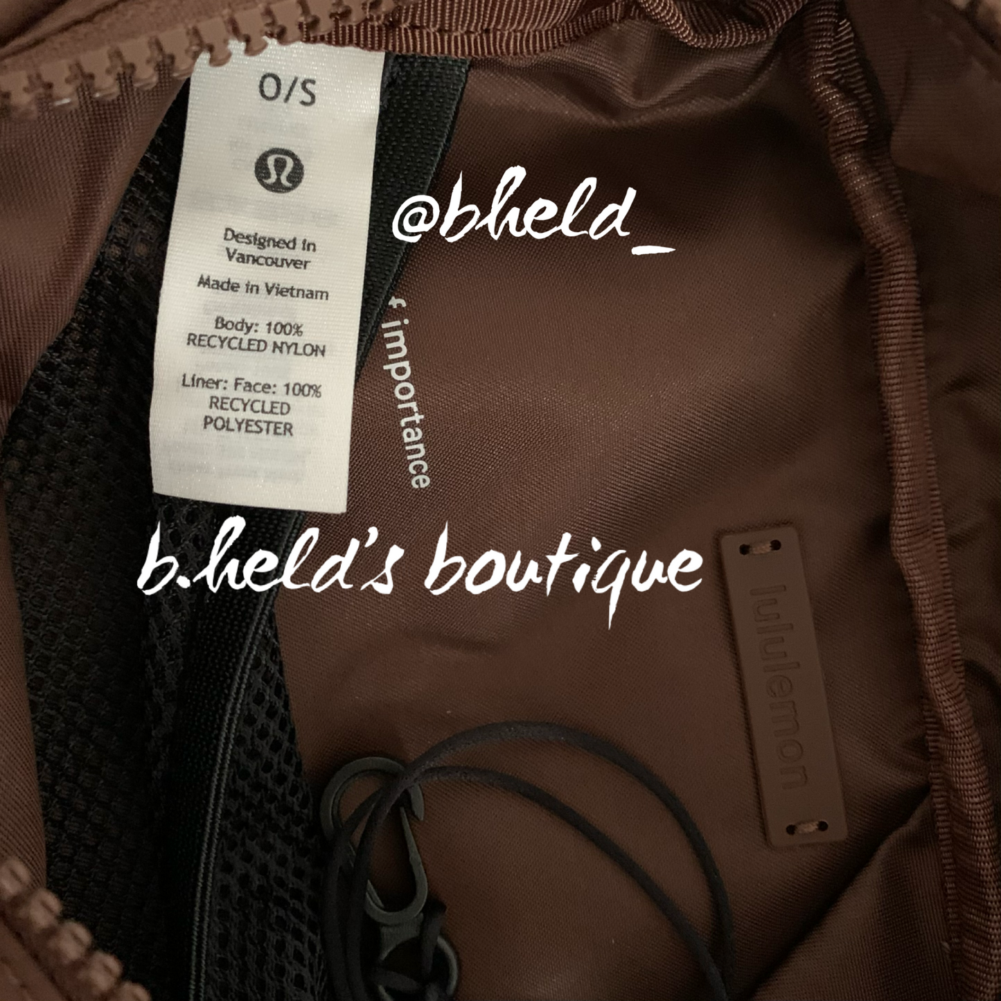 lululemon Clean Lines Belt Bag in Java, One Size