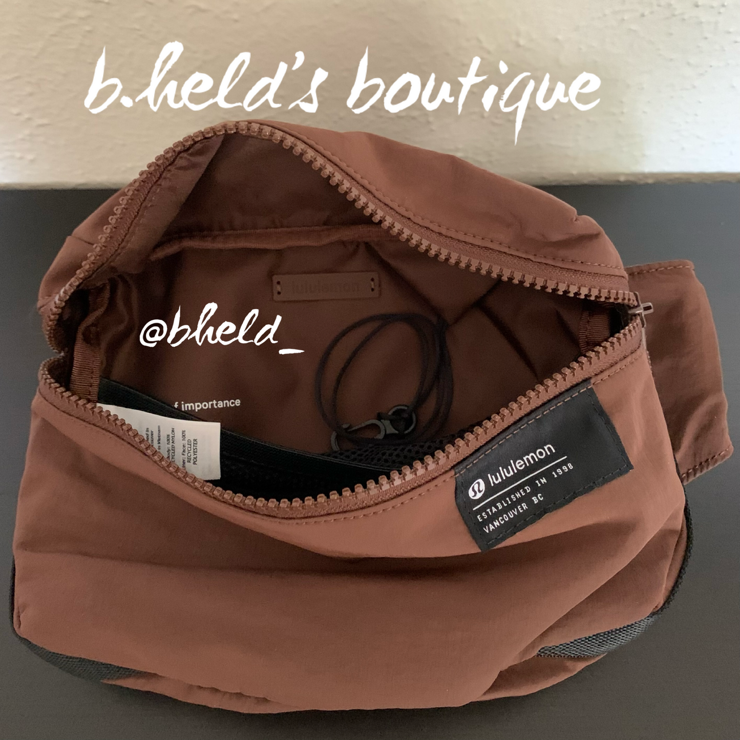 lululemon Clean Lines Belt Bag in Java, One Size
