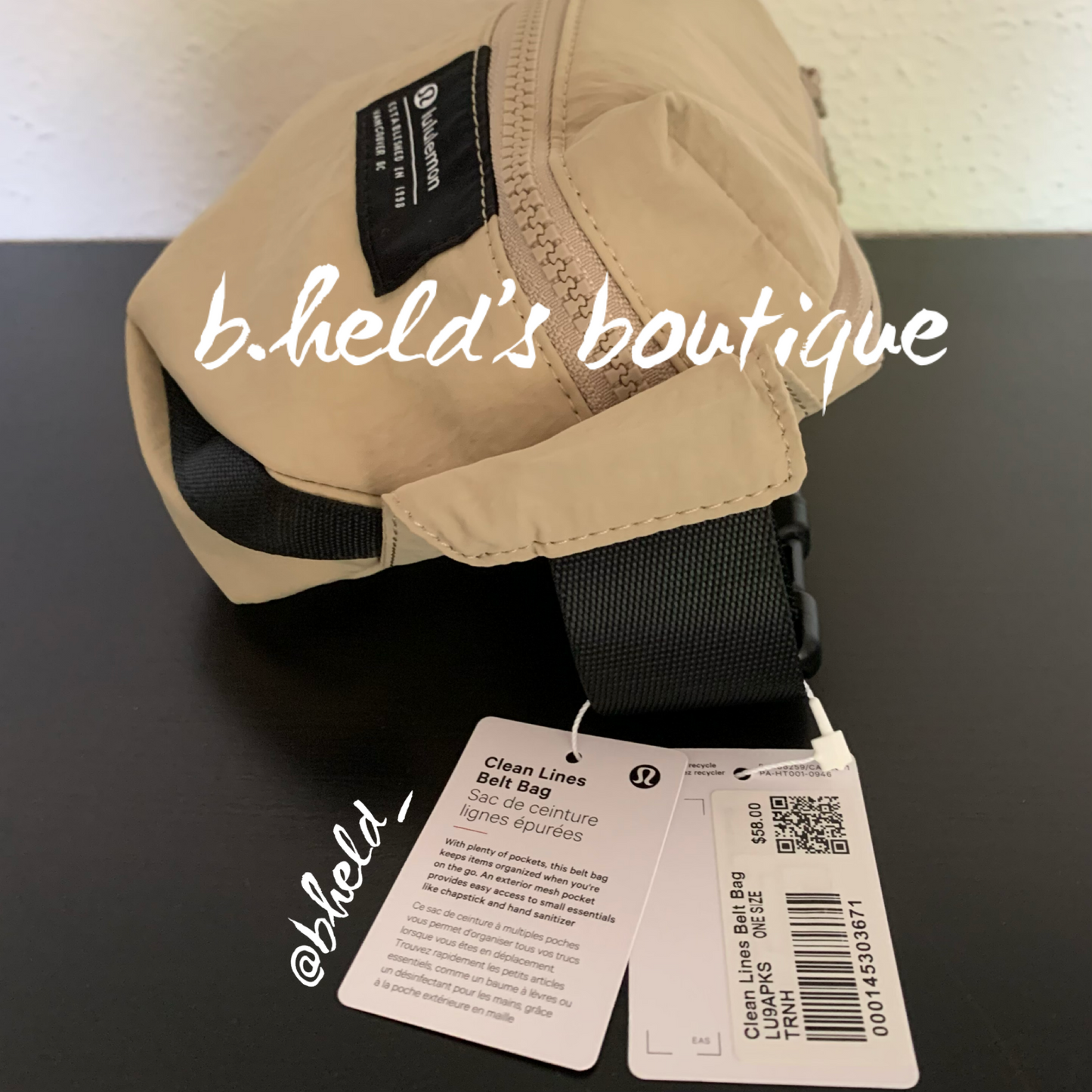 lululemon Clean Lines Belt Bag in Trench, One Size