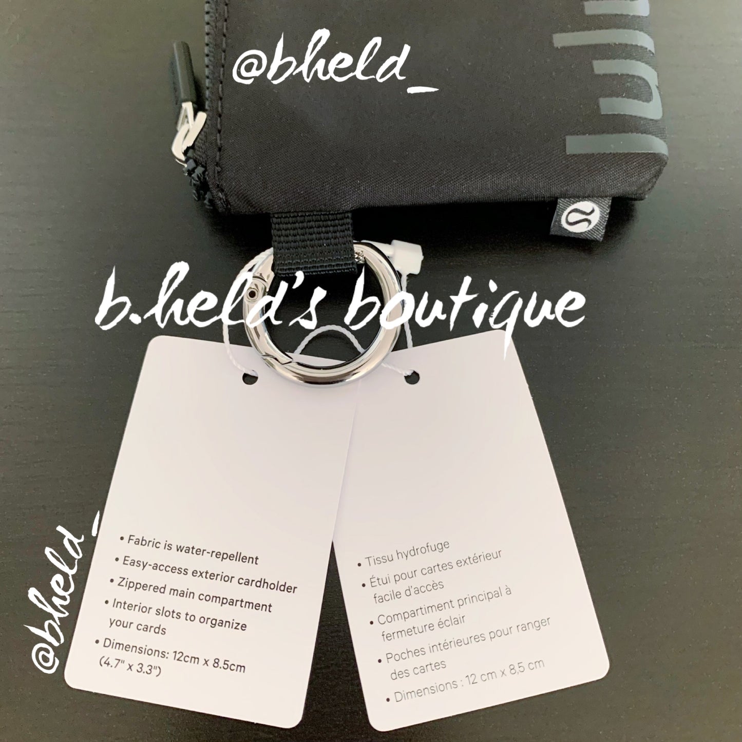 lululemon Clippable Card Pouch Wallet in Black, One Size