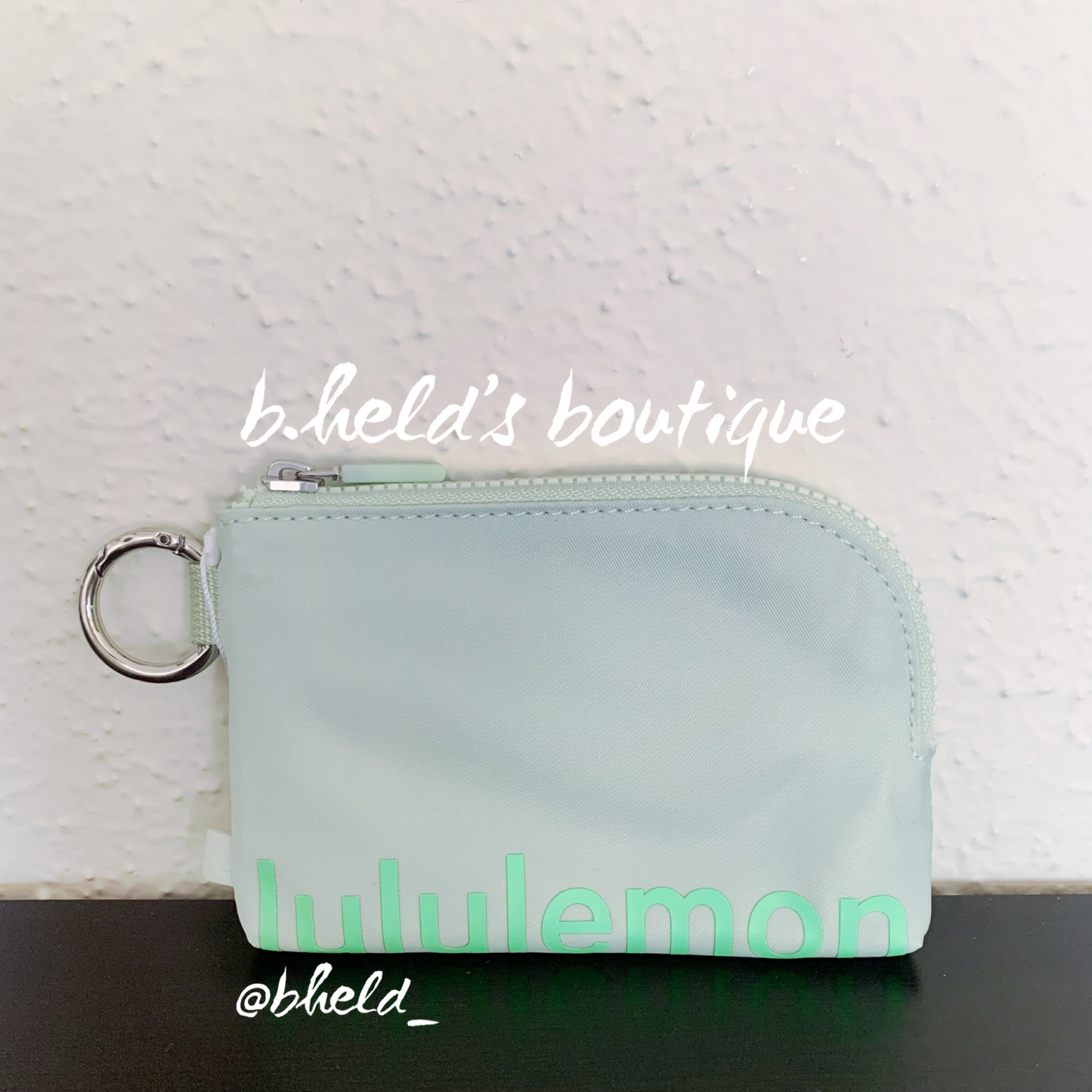 lululemon Clippable Card Pouch Wallet in Kohlrabi Green/Pistachio, One Size