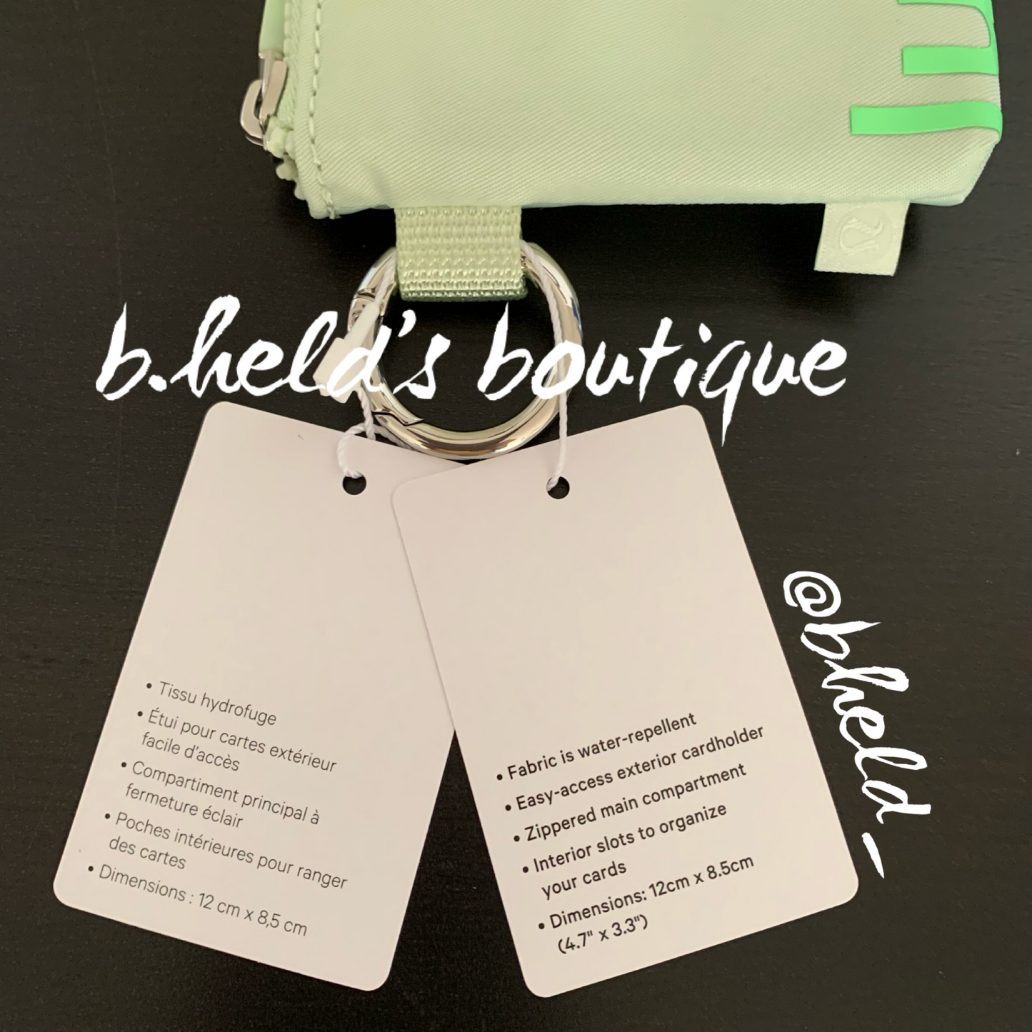 lululemon Clippable Card Pouch Wallet in Kohlrabi Green/Pistachio, One Size