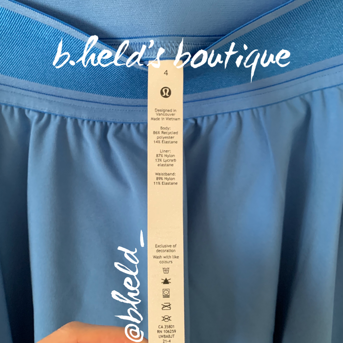 lululemon Court Rival High-Rise Skirt *Long in Blue Nile, Size 4