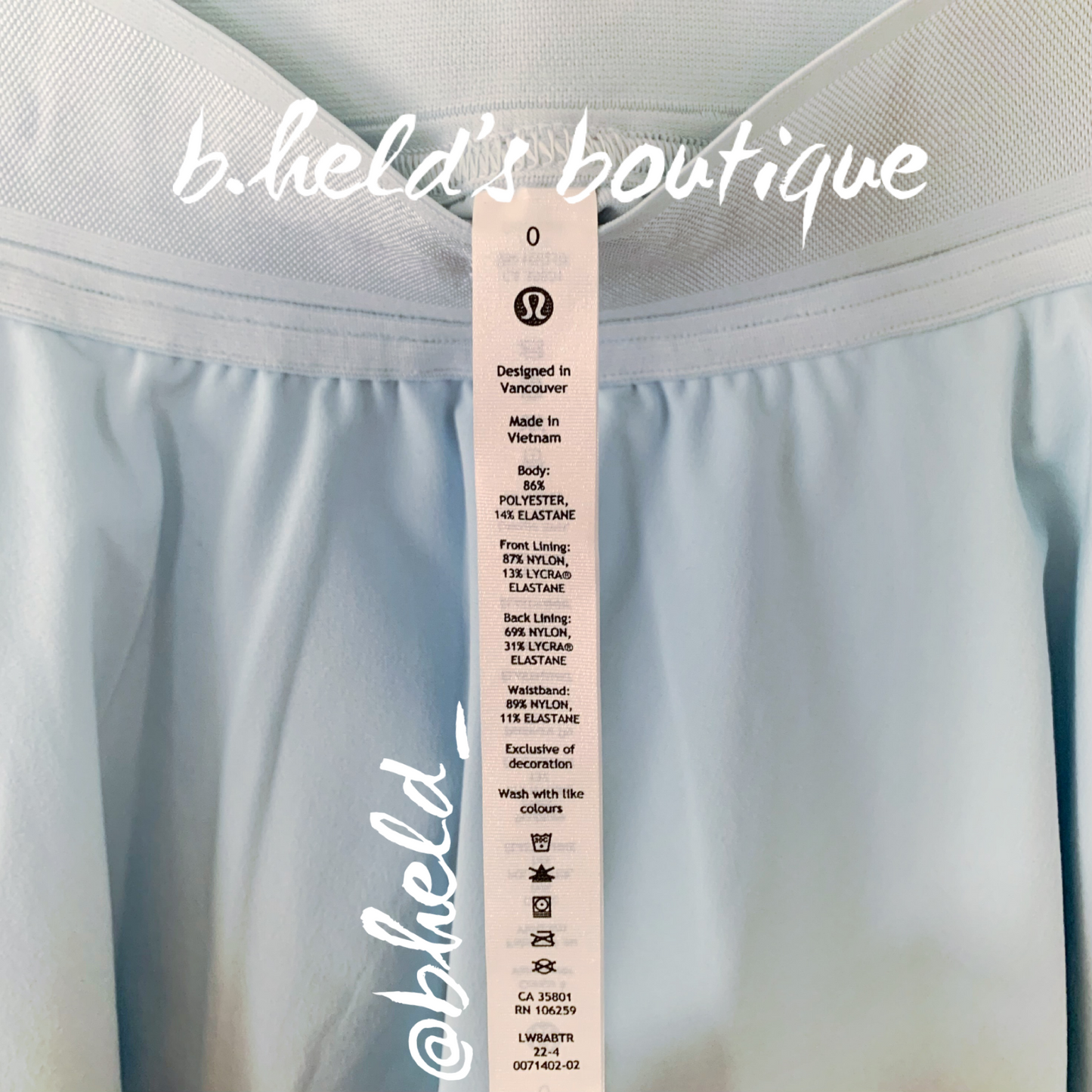 lululemon Court Rival High-Rise Skirt in Powder Blue, Size 0