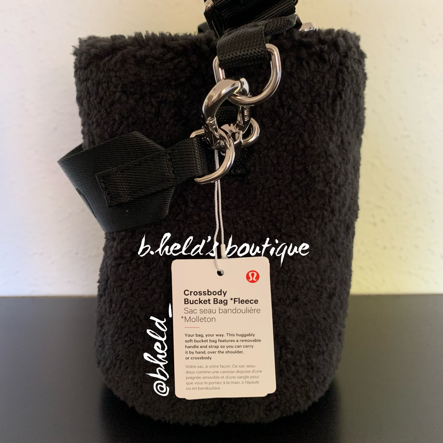 lululemon Crossbody Bucket Bag *Fleece (2.5 L) in Black, One Size