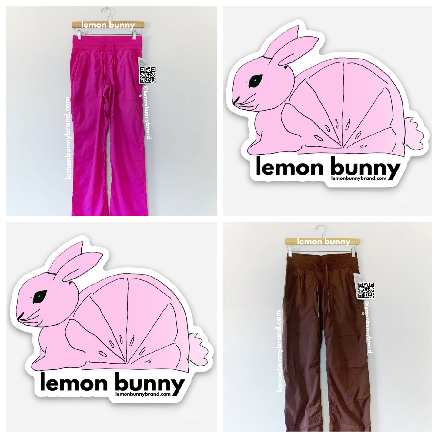 *lemon bunny Curated Bundle: 2 lululemon Dance Studio Pants in Sonic Pink & Java, Size 4