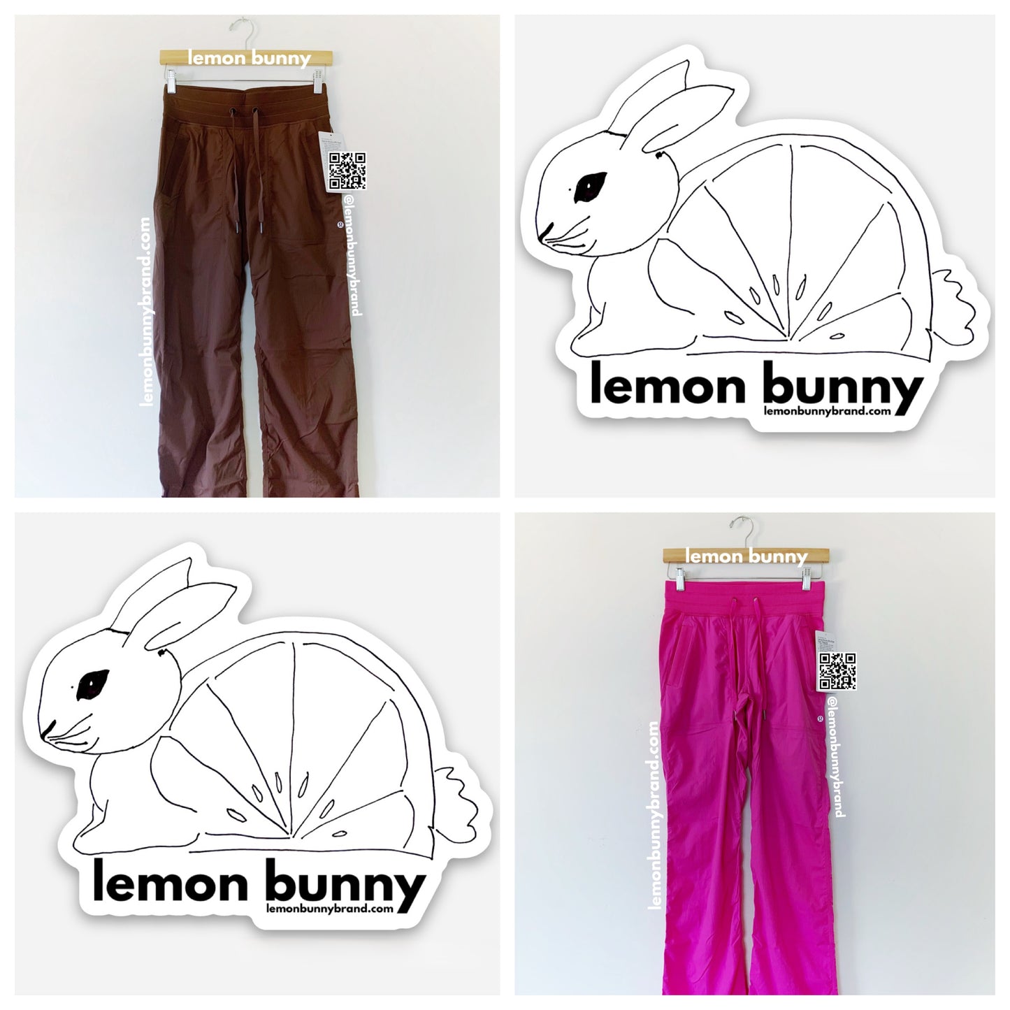 *lemon bunny Curated Bundle: 2 lululemon Dance Studio Pants in Sonic Pink & Java, Size 4