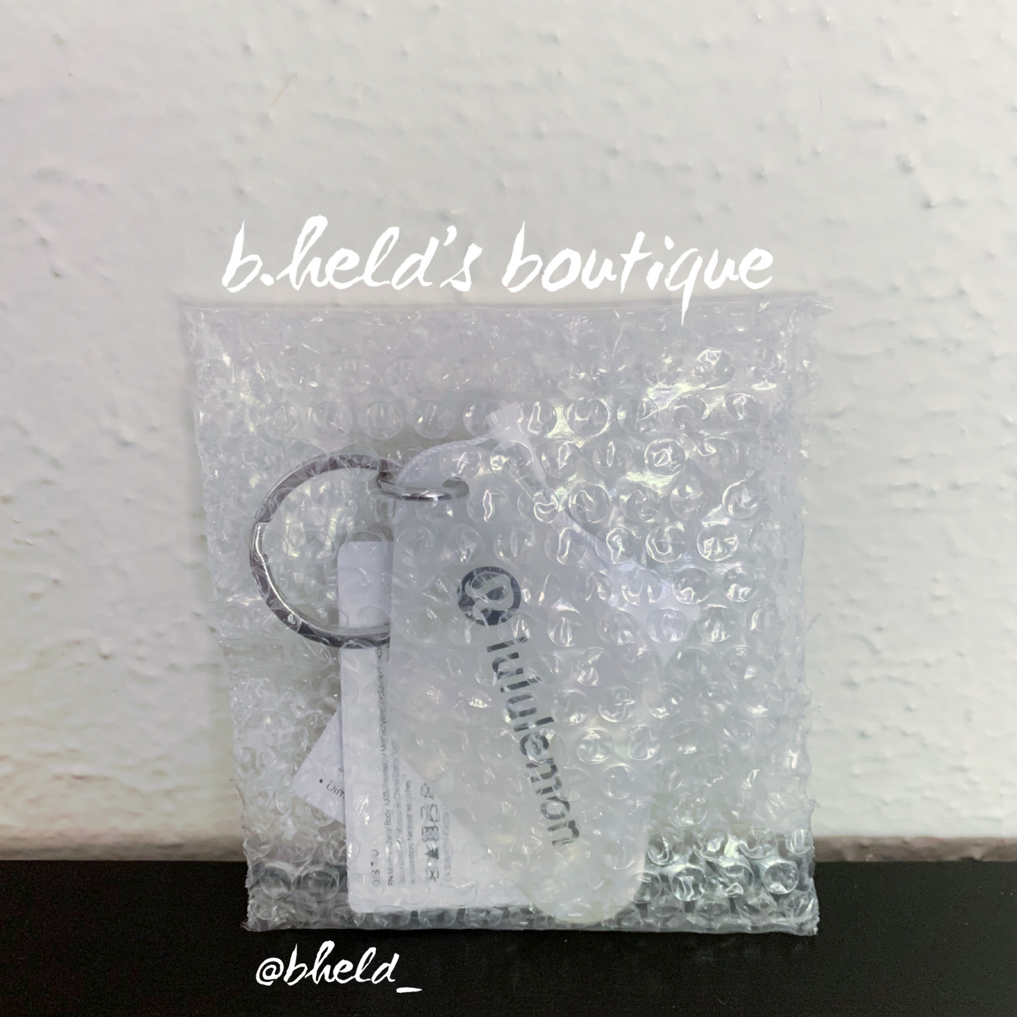 lululemon Diamond-Shaped Hotel Keychain in White Opal/Silverstone/Silver, One Size