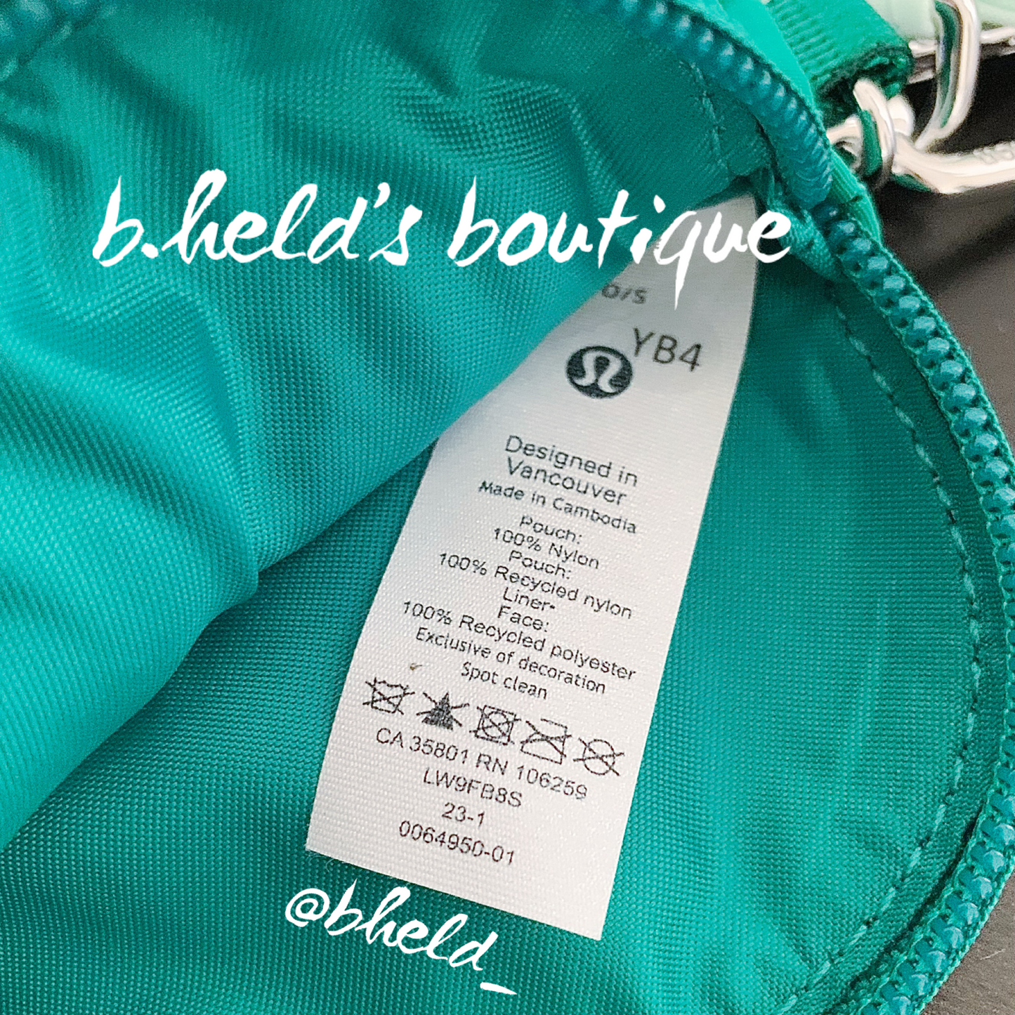 lululemon Dual Pouch Wristlet in Emerald Ice/Mint Moment, One Size