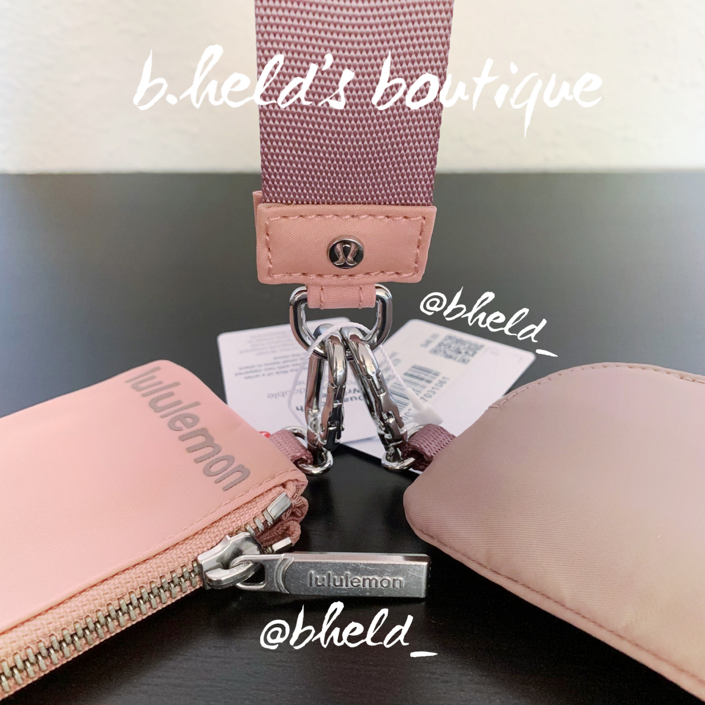 lululemon Dual Pouch Wristlet in Pink Pastel/Twilight Rose, One Size